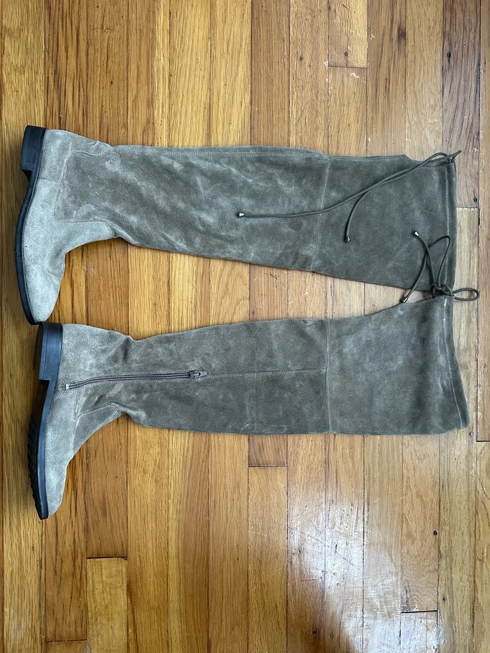 Aldo Over-the-Knee Suede Boots in Taupe